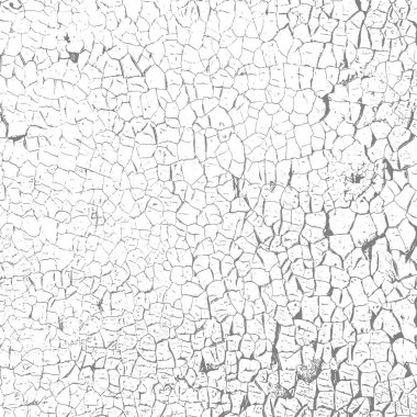 Çatlaklar doku beyaz ve siyah. Doku. Poster tasarımınız için. Toz kaplama sıkıntı tahıl. Vektör çizim. Beyaz arka plan üzerinde izole