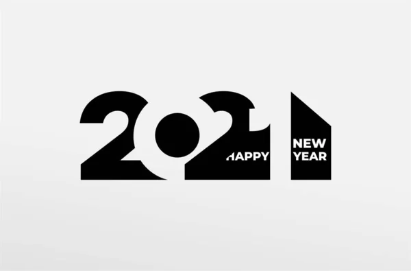 Gelukkig Nieuwjaar 2021 modern logo tekst ontwerp. Dekking van het dagboek voor 2021 met wensen. Brochure ontwerp sjabloon, kaart, banner. Vector illustratie. Geïsoleerd op witte achtergrond. — Stockvector