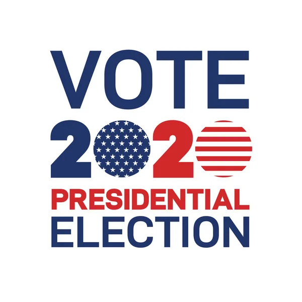 Elezioni Presidenziali 2020 Negli Stati Uniti Elemento Patriottico Americano Giorno — Vettoriale Stock