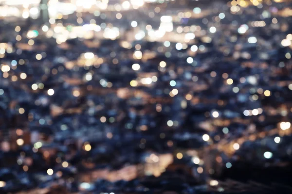 Bokeh der Nacht Barcelona, Spanien — Stockfoto