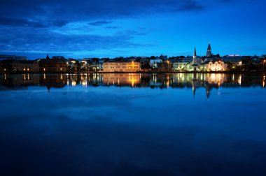 Günbatımı Reykjavik, İzlanda
