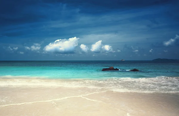 Anse lazio Strand auf der Insel Praslin auf den Seychellen — Stockfoto