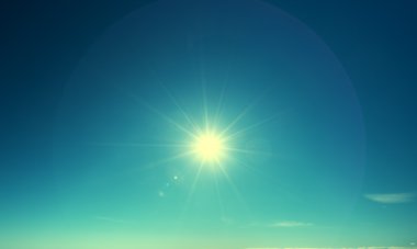 blue sky and sun clipart