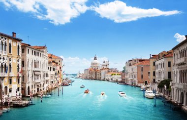 Büyük Kanal ve Bazilika Santa Maria della Salute, Venedik, İtalya