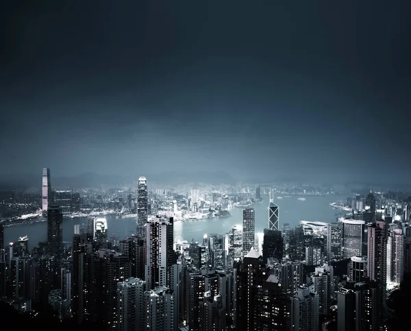 Hong Kong a partir do pico de Victoria — Fotografia de Stock