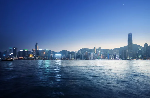 Porto de Hong Kong ao pôr do sol — Fotografia de Stock