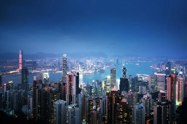 Hong kong from the Victoria peak — Stock Photo, Image