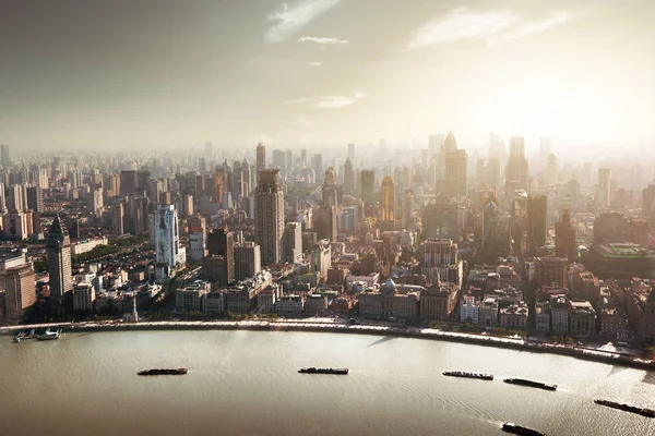 Skyline de Pudong, Shanghai, China — Fotografia de Stock