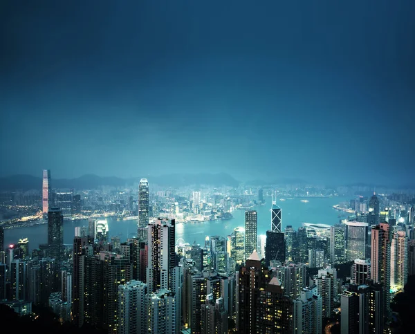 Hong kong from the Victoria peak — Stock Photo, Image