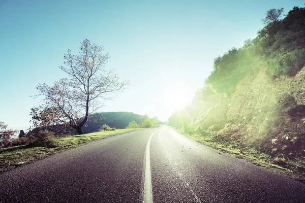 Strada in Grecia montagna — Foto Stock