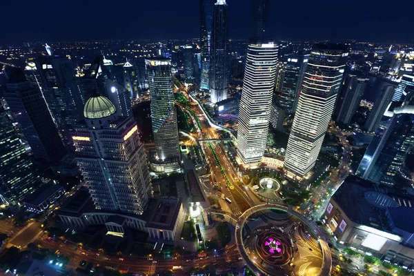 Shanghai vue de nuit, Chine — Photo