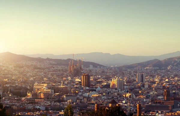 Barcelone au coucher du soleil, Espagne — Photo