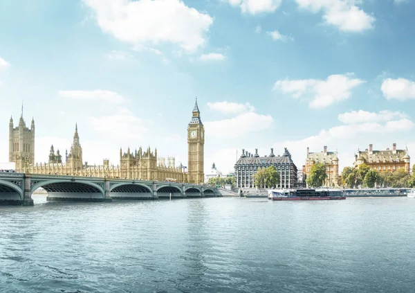 Большой Бен и палаты парламента, Лондон, Ук — стоковое фото