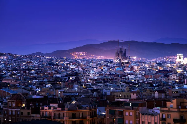 Barcelona al atardecer, España — Foto de Stock