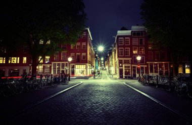 Amsterdam gece, Hollanda