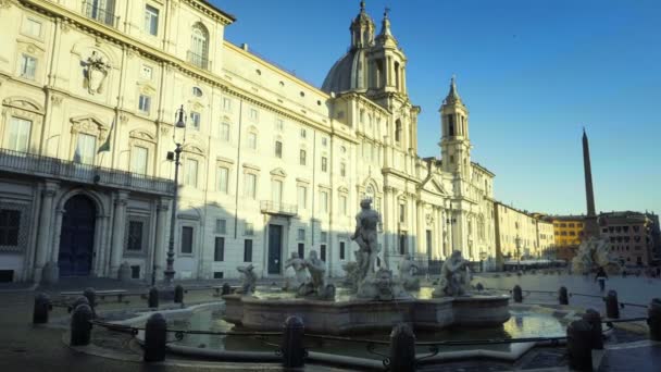 Piazza Navona, Roma. Itália — Vídeo de Stock