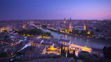 Günbatımı hava görünümünü, Verona, İtalya