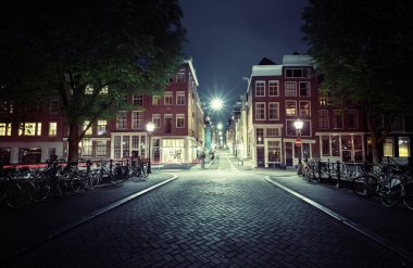 Amsterdam gece, Hollanda