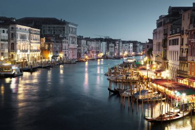 Gün batımında Büyük Kanal, Venedik, İtalya
