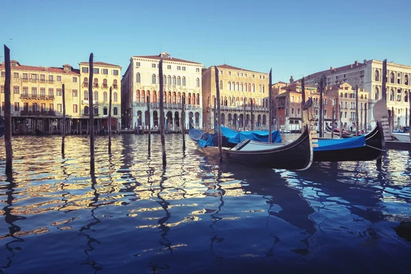 Canal Grande a Venezia al tramonto, Italia — Foto Stock