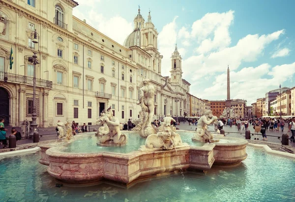 Piazza navona, Řím. Itálie — Stock fotografie