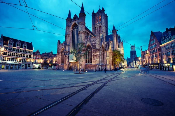 Historische huizen in Gent, België — Stockfoto