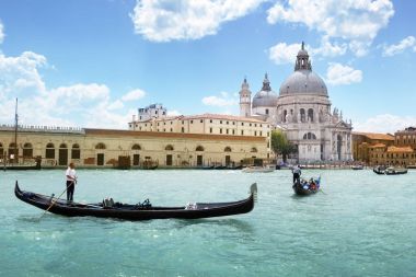 Büyük Kanal ve Bazilika Santa Maria della Salute, Venedik, İtalya