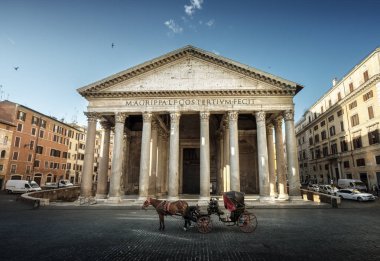 Pantheon, at ön planda, Roma, İtalya
