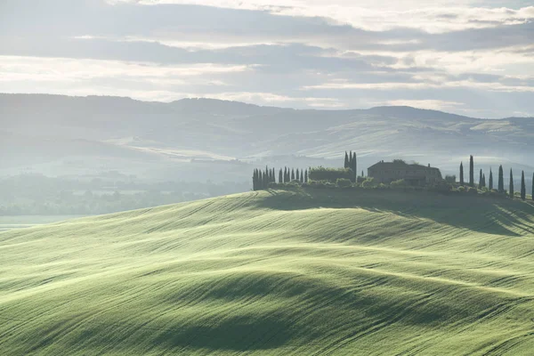 Tuscany platteland panorama, Italië — Stockfoto