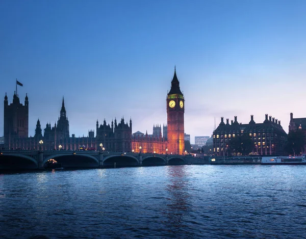Big Ben e Westminster al tramonto, Londra, Regno Unito — Foto Stock