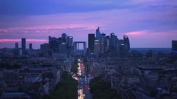 Defense Distrito Negócios Paris França — Vídeo de Stock