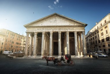 Pantheon, at ön planda, Roma, İtalya