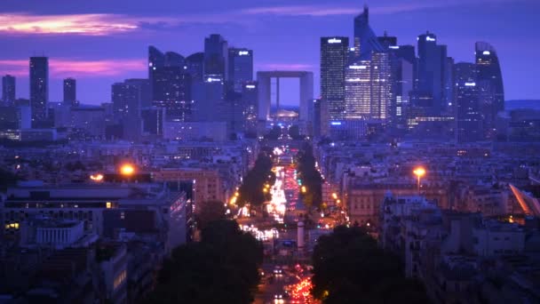 Defense Distrito Financiero París Francia — Vídeo de stock