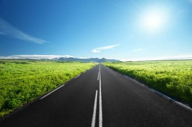 Yaz İzlanda 'da yol