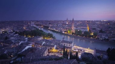 Günbatımı hava görünümünü, Verona, İtalya