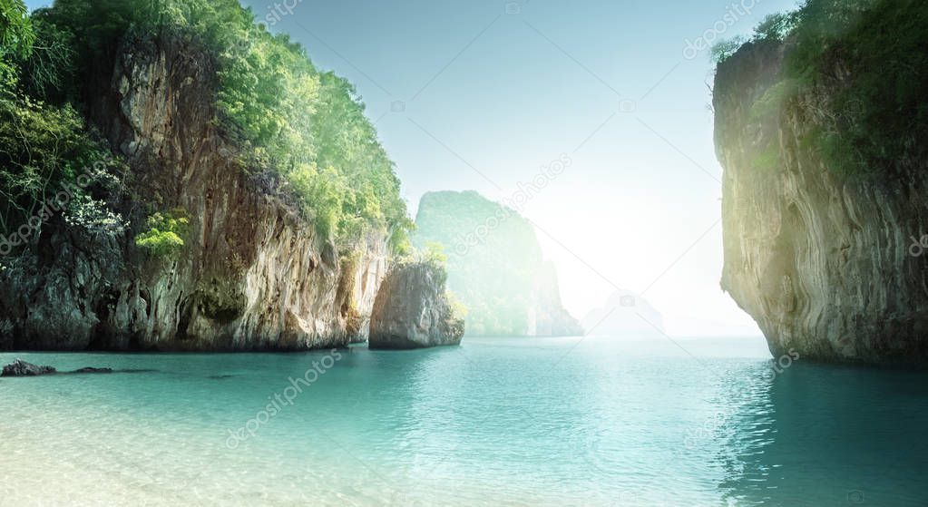 beach of small island, Krabi province, Thailand