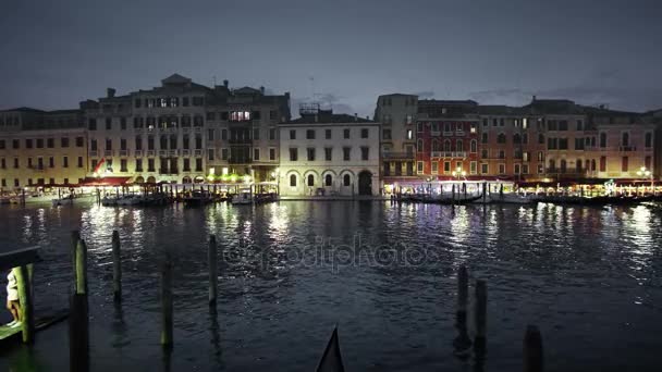 Grand Canal Coucher Soleil Depuis Pont Rialto Venise Italie — Video