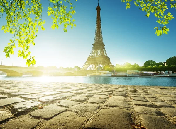 Frühling in Paris, Eiffelturm — Stockfoto