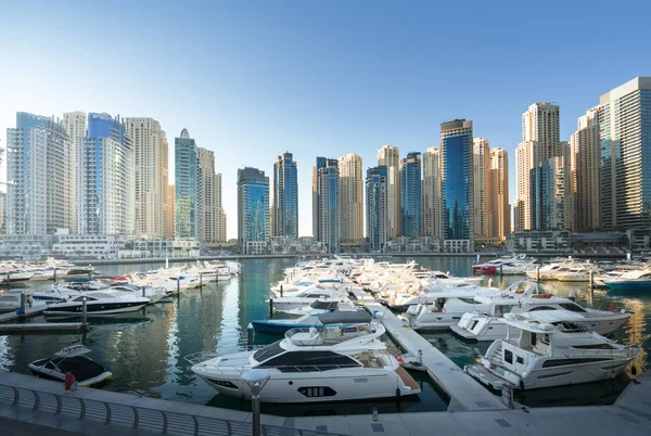 Dubai Marina Bij Zonsondergang Verenigde Arabische Emiraten — Stockfoto
