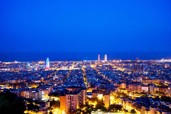 Skyline Van Barcelona Spanje — Stockfoto