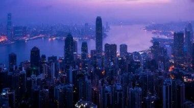 Timelapse, Victoria peak, Hong kong dan gündoğumu