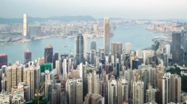 Timelapse, Victoria peak, Hong kong sunset