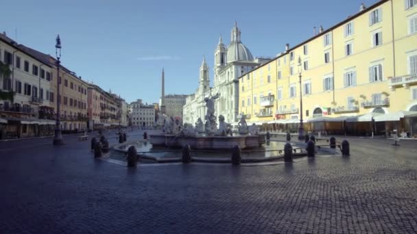 Площа Пьяцца Навона Рим Італія — стокове відео