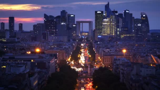 Defense Distrito Negócios Paris França — Vídeo de Stock