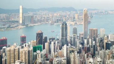 Timelapse, Victoria peak, Hong kong sunset