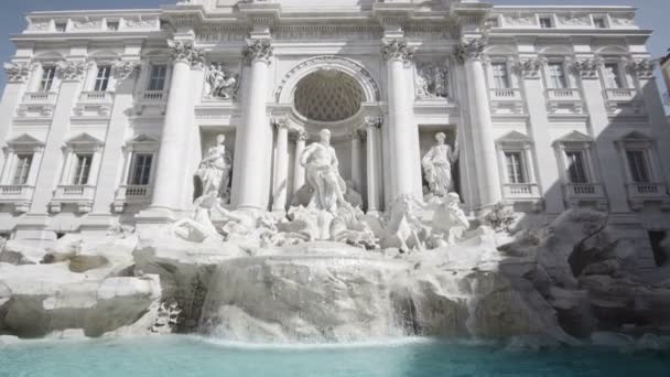 Fontein Trevi Rome Italië — Stockvideo