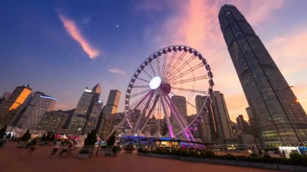 Iperdecadenza Observation Wheel Hong Kong — Video Stock