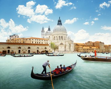 Büyük Kanal ve Bazilika Santa Maria della Salute, Venedik, İtalya