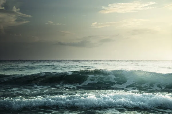 Sunset on Seychelles beach — Stock Photo, Image