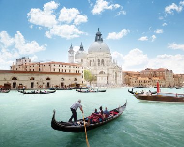 Büyük Kanal ve Bazilika Santa Maria della Salute, Venedik, İtalya